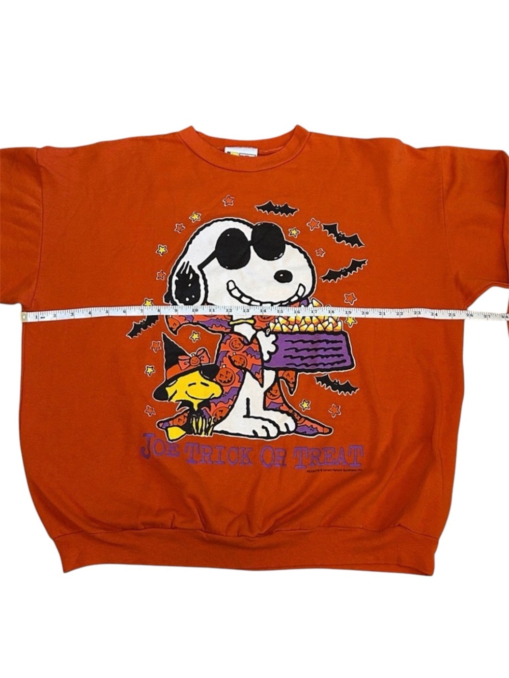 Vintage Peanuts Snoopy Joe Cool Trick Or Treat Halloween Sweatshirt Mens size XL - Picture 10 of 13